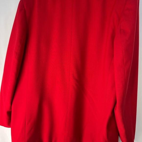 Vintage Mr Leonard Suit, Elegant Red Women's Blazer - Picture 5 of 14